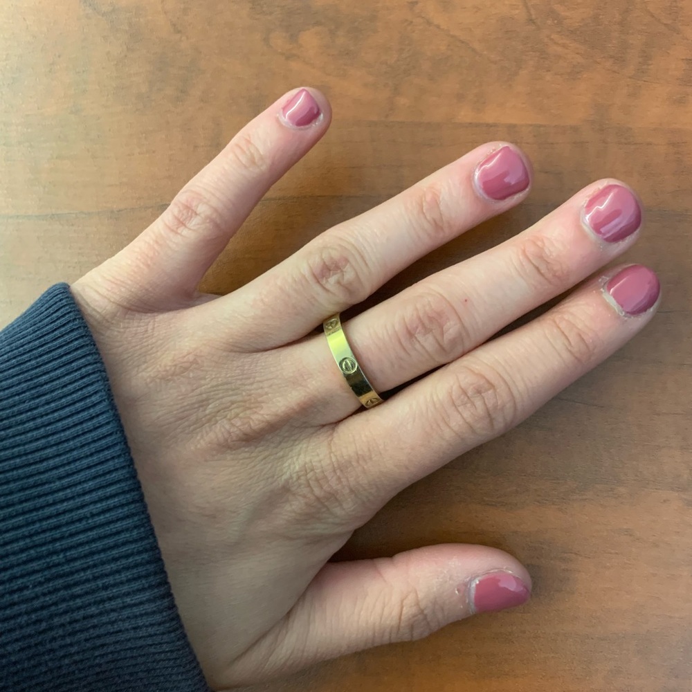 REAL cartier gold love wedding band ring